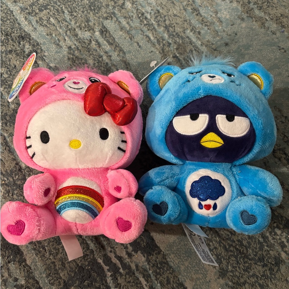 Hello Kitty and Friends x Care Bears plushies